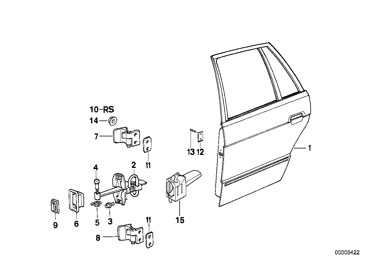 Genuine BMW 41521934391 E34 Left Upper Rear Door Hinge (Inc. 525i, M5 & 525ix) | ML Performance EU EU Car Parts