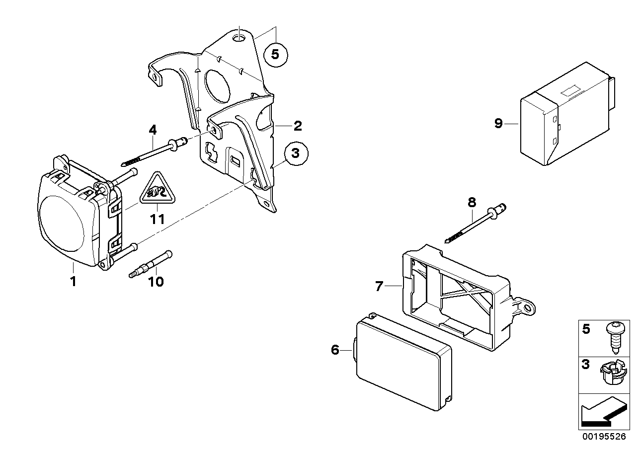 Genuine BMW 66316777307 E63 E64 Bracket For Sensor, Lrr (Inc. 650i, 635d & 630i) | ML Performance EU EU Car Parts