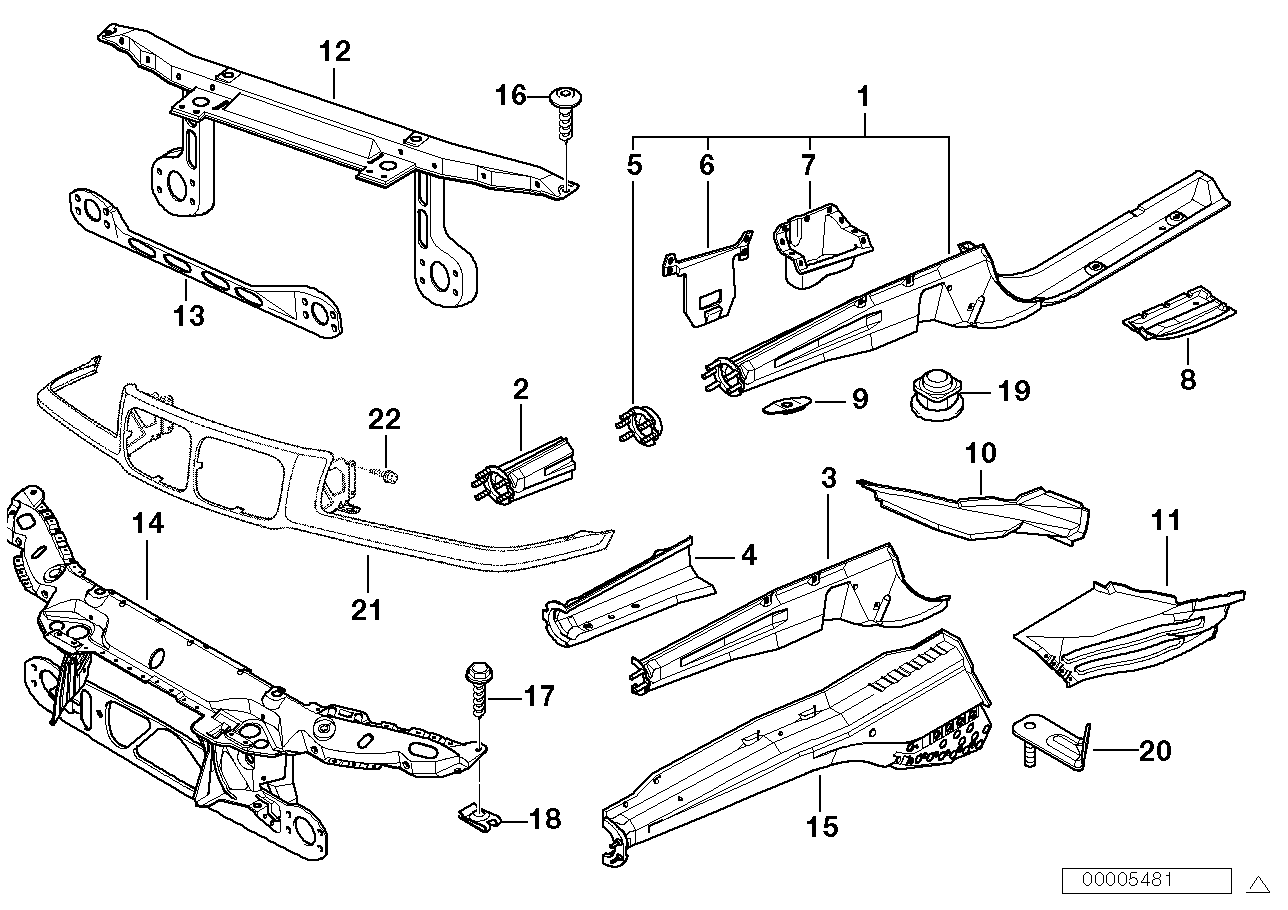 Genuine BMW 41118122547 E36 Supporting Strut, Front Wall Left (Inc. 320i, 325is & 316i) | ML Performance EU EU Car Parts