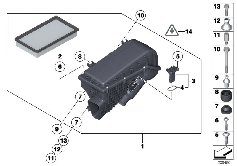 Genuine BMW 13627582338 Hot-Film Air Mass Meter ZYL. 7-12 (Inc. 760i, 760LiS & Cullinan) | ML Performance EU EU Car Parts