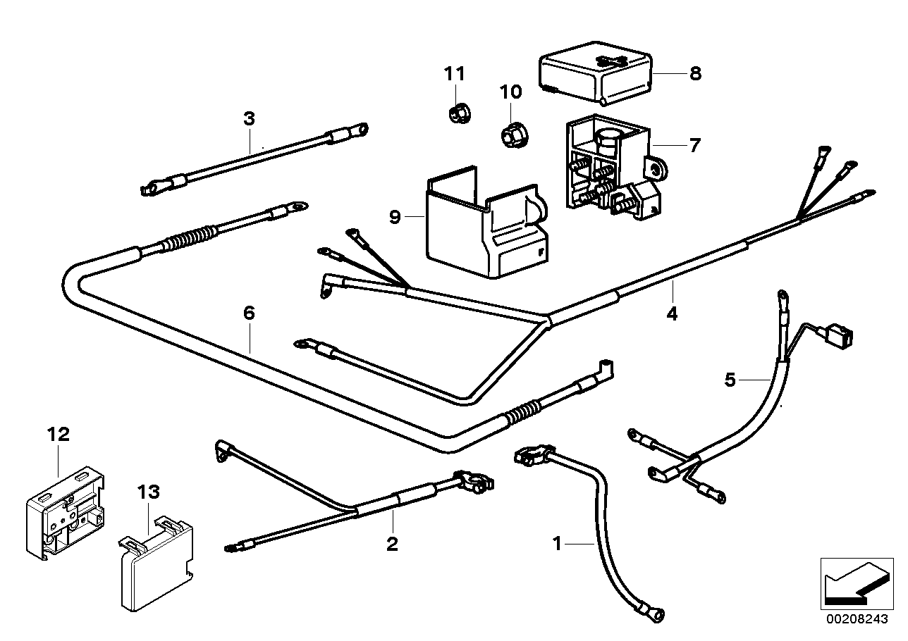 Genuine BMW 12421742602 E31 Cable Alternator-Starter-Base B+ (Inc. 840Ci & 840i) | ML Performance EU EU Car Parts
