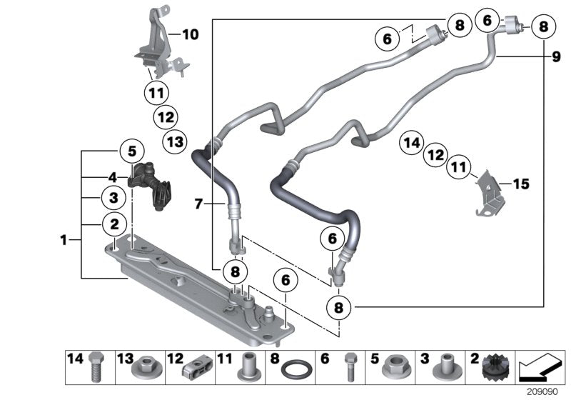 Genuine BMW 17227591229 E72 Oil Cooling Pipe Outlet (Inc. Hybrid X6) | ML Performance EU EU Car Parts