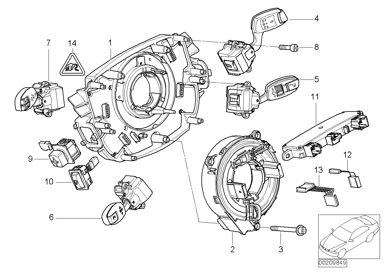 Genuine BMW 61316939745 E66 E65 E67 Control Unit, Steering Wheel Electronics (Inc. 745LiS, 735Li & 740Li) | ML Performance EU EU Car Parts