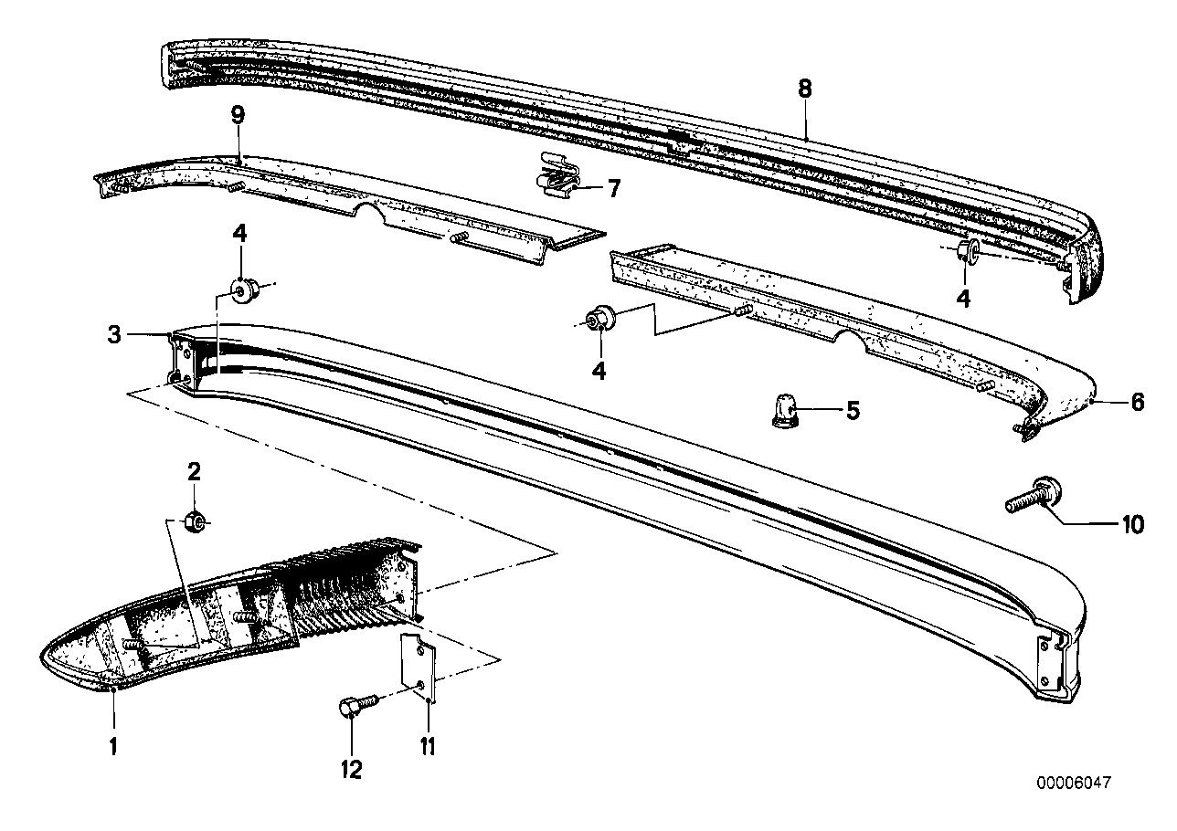 Genuine BMW 51121880496 E21 Bumper Rear Center (Inc. 320i) | ML Performance EU EU Car Parts