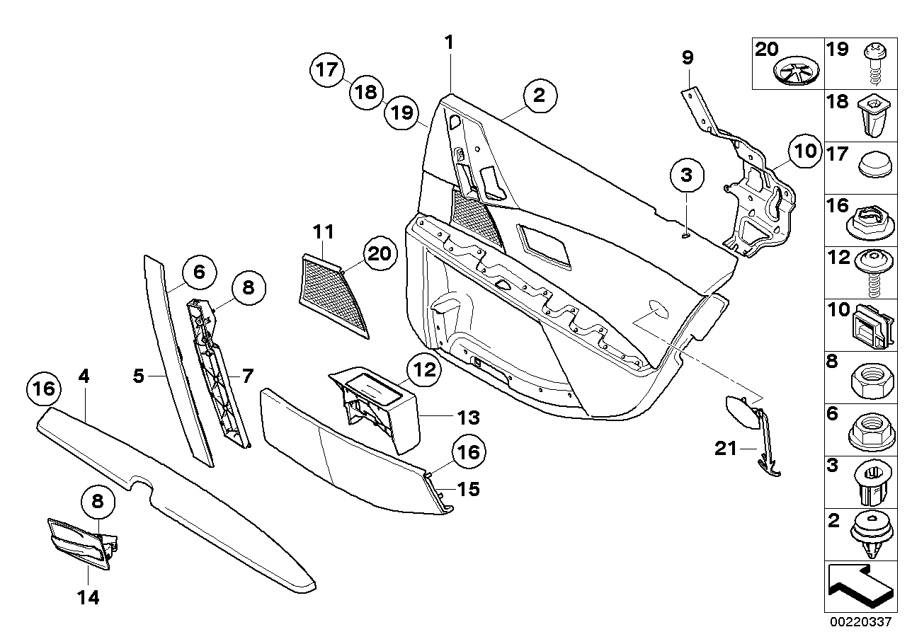 Genuine BMW 51427133254 E60 E61 Armrest, Right GRAU (Inc. 545i, 550i & 530d) | ML Performance EU EU Car Parts
