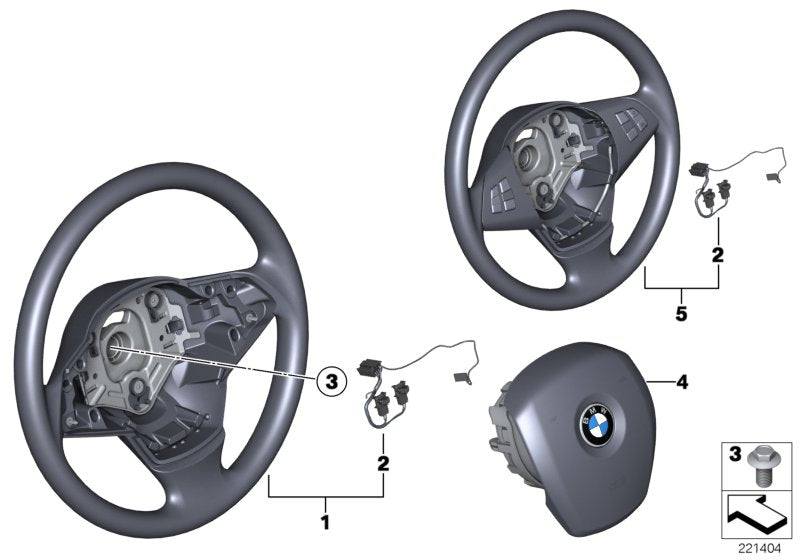Genuine BMW 32306797909 E70 Leather Steering Wheel (Inc. X5) | ML Performance EU EU Car Parts