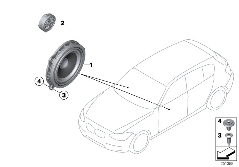 Genuine BMW 65139362561 G15 G11 G31 Top-Hifi Loudspeaker Tweeter (Inc. 730Ld, 530e & 330i) | ML Performance EU EU Car Parts