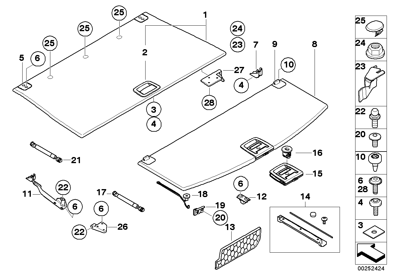 Genuine BMW 51476965254 E61 Hinge GRAU (Inc. 520d, 530xi & 550i) | ML Performance EU EU Car Parts