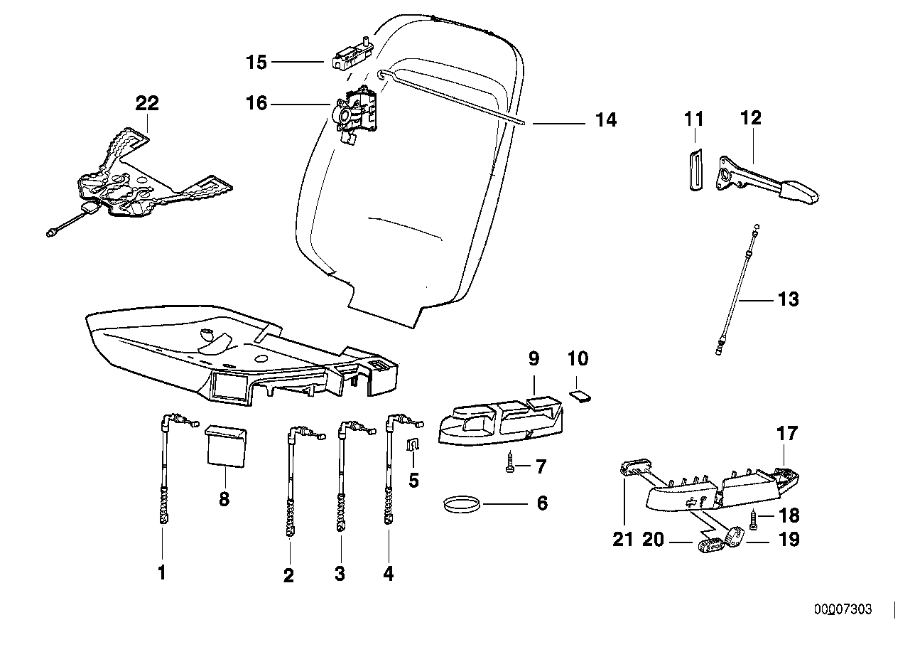 Genuine BMW 52108135542 E36 Trimming Wire Rear L=270mm (Inc. 325td, 316i & 316g) | ML Performance EU EU Car Parts