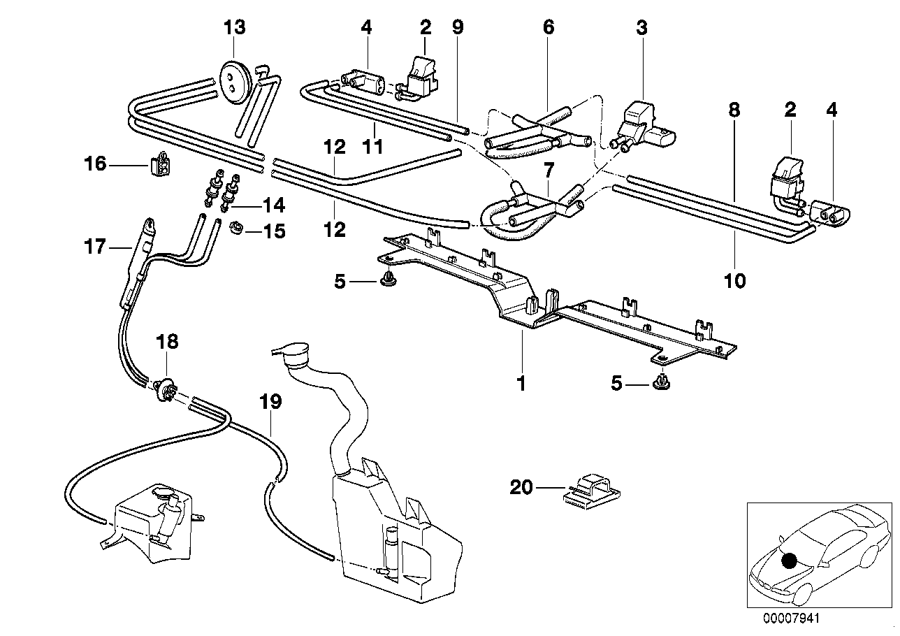 Genuine BMW 61668360695 E38 Left Hose (Inc. 740i, 750iL & 730iL) | ML Performance EU Car Parts