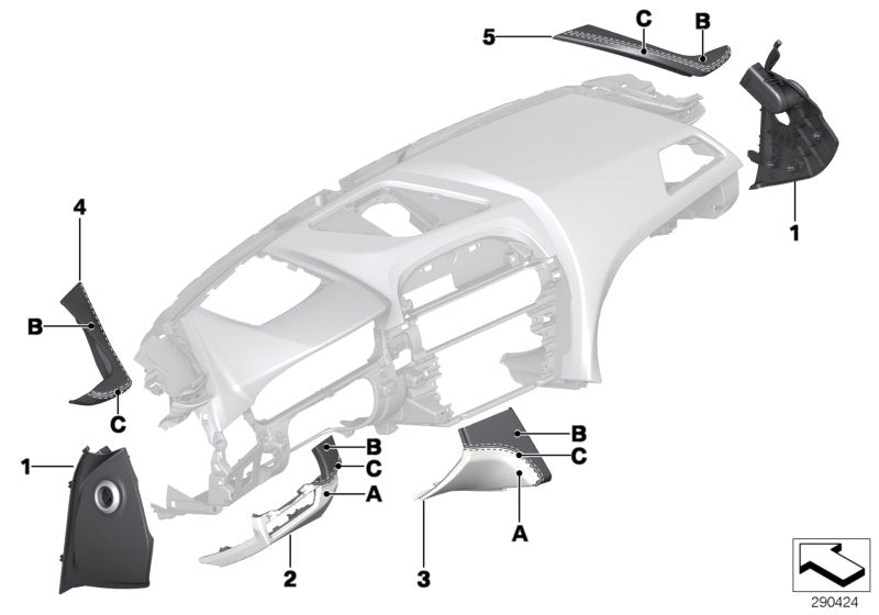 Genuine BMW 51457979225 Cover, Leather, Left INDIVIDUAL (Inc. 650iX, 640dX & M6) | ML Performance EU EU Car Parts