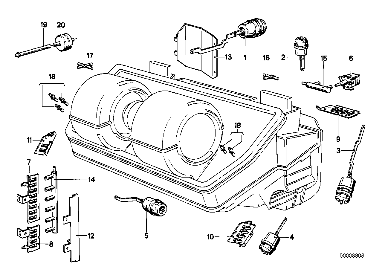 Genuine BMW 64111369309 E23 Actuator Fresh Air Flap (Inc. 735i, 728i & 733i) | ML Performance EU Car Parts