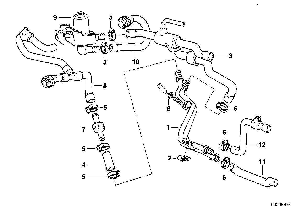 Genuine BMW 64528390726 E38 Hose (Inc. 740i, 730i & 730iL) | ML Performance EU Car Parts