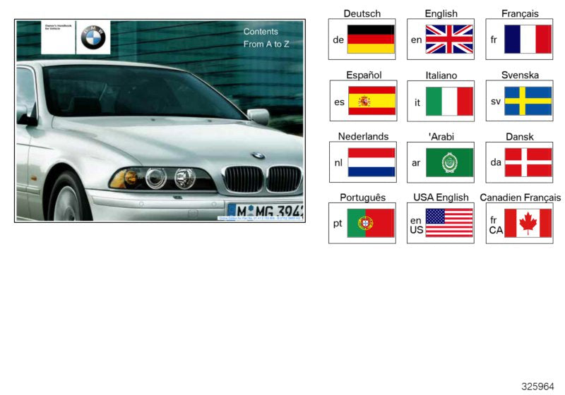 Genuine BMW 01410155072 E39 Owner's Handbook E39, E39/2 EN, MJ 2000 (Inc. 535i, 528i & 530d) | ML Performance EU EU Car Parts