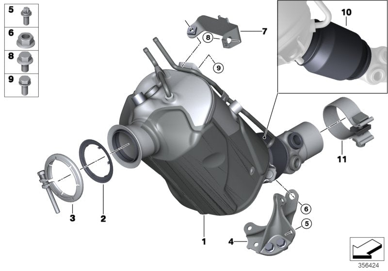 Genuine BMW 18308573798 F15 Exch Catalytic Converter Close To Engine EU3 (Inc. X5) | ML Performance EU EU Car Parts