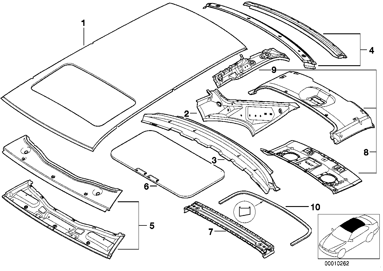 Genuine BMW 41328205611 E39 Rear Window Frame Bottom Part (Inc. 540iP, 525td & 520i) | ML Performance EU EU Car Parts