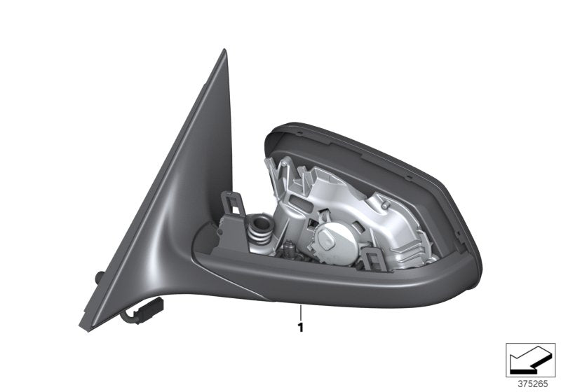 Genuine BMW 51167189601 E60 E61 Exterior Mirror, No Lens, Heated, Left (Inc. 525i, 530xi & 530i) | ML Performance EU EU Car Parts