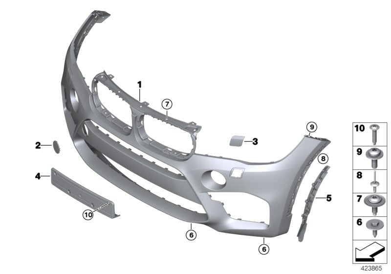 Genuine BMW 51118056717 TriCover, Bumper, Primed, Front US (Inc. X6 M) | ML Performance EU EU Car Parts