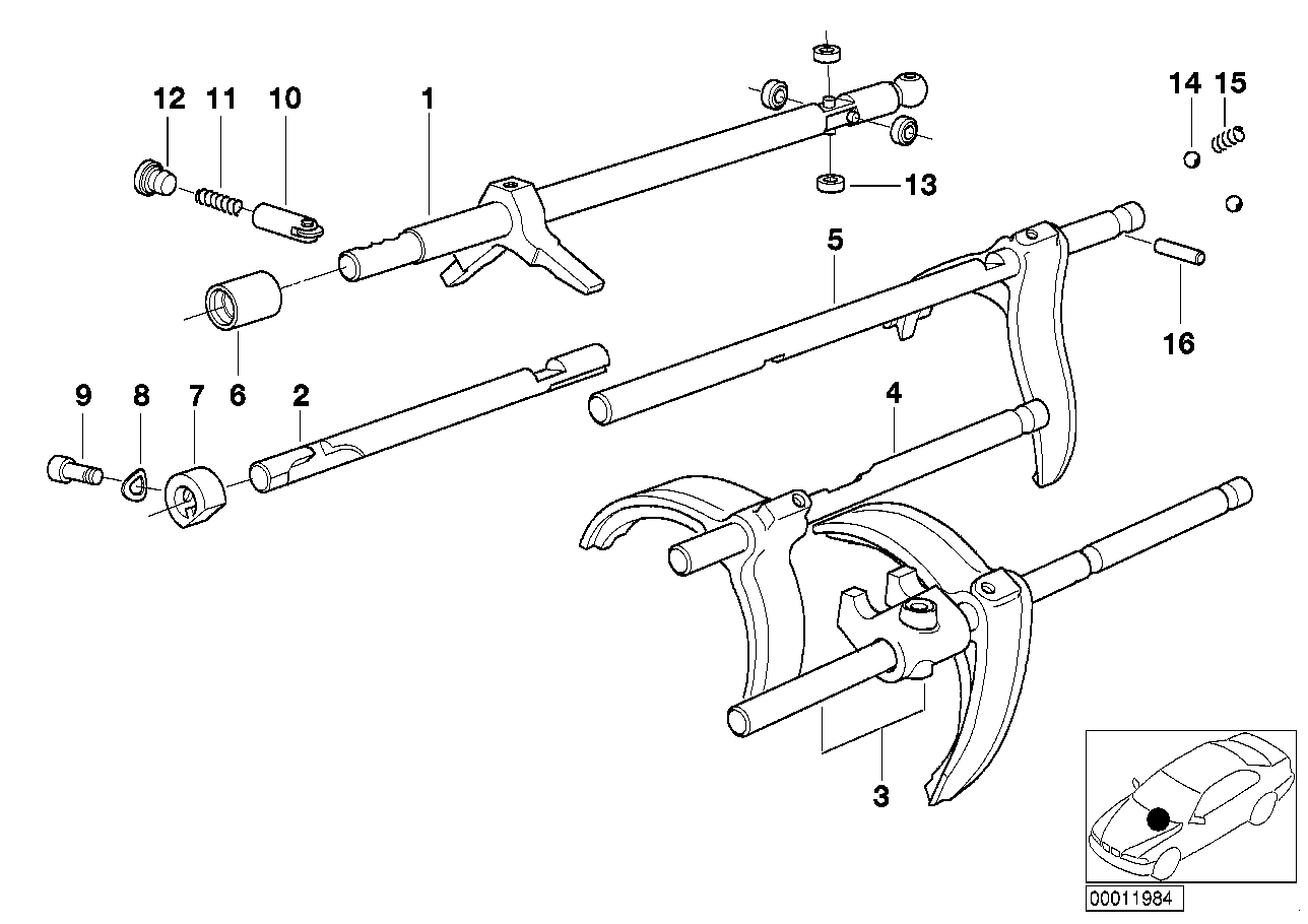 Genuine BMW 23311228270 E24 E28 E34 Shifting Rod 5St And Reverse Gear (Inc. M5 3.6, M5 & M635CSi) | ML Performance EU EU Car Parts