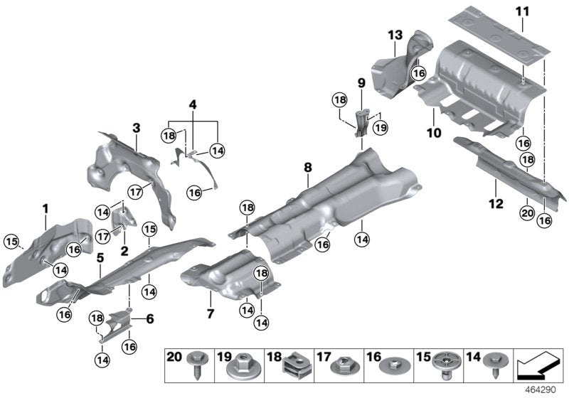 Genuine BMW 51487340229 G11 Heat Insulation, Rear Silencer, Left (Inc. 750iX, 725Ld & 740eX) | ML Performance EU EU Car Parts