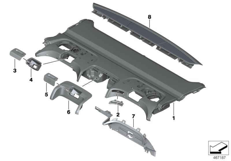 Genuine BMW 51467990327 G11 Support, Storage Shelf, Left RAUCHWEIß (Inc. 745eX, 740LdX & 750iX) | ML Performance EU EU Car Parts