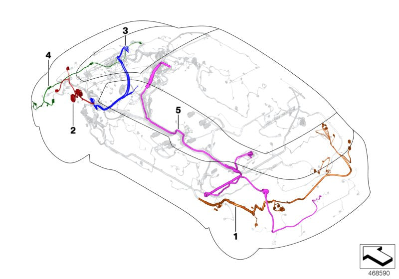 Genuine BMW 61129392565 Rep. Cable, Rear (Inc. i3 60Ah Rex, i3s 94Ah Rex & i3 94Ah Rex) | ML Performance EU EU Car Parts