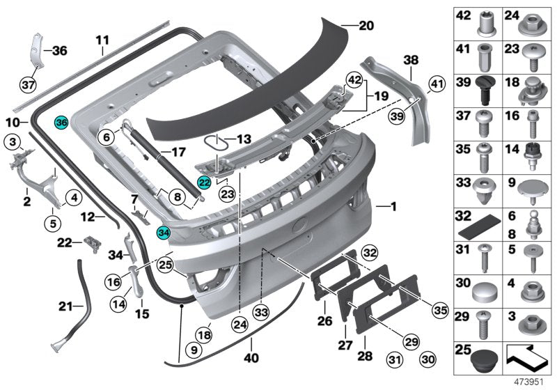 Genuine BMW 51767371655 Seal, Rear Spoiler, Left (Inc. 318d, 335iX & 330i) | ML Performance EU EU Car Parts