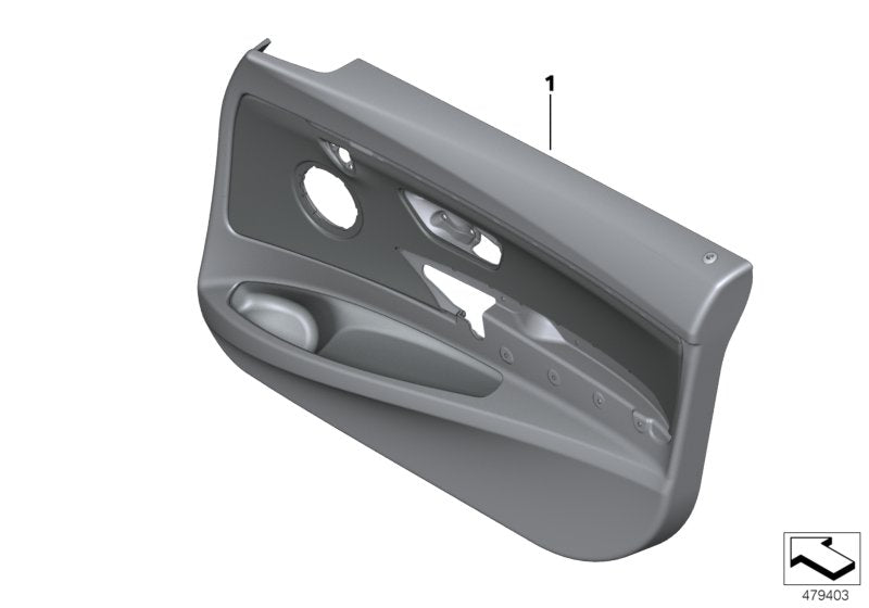 Genuine BMW 51418070276 Door Panel, Leather, Front Right SCHWARZ/BLAU (Inc. 318d, 320iX & 320dX) | ML Performance EU EU Car Parts