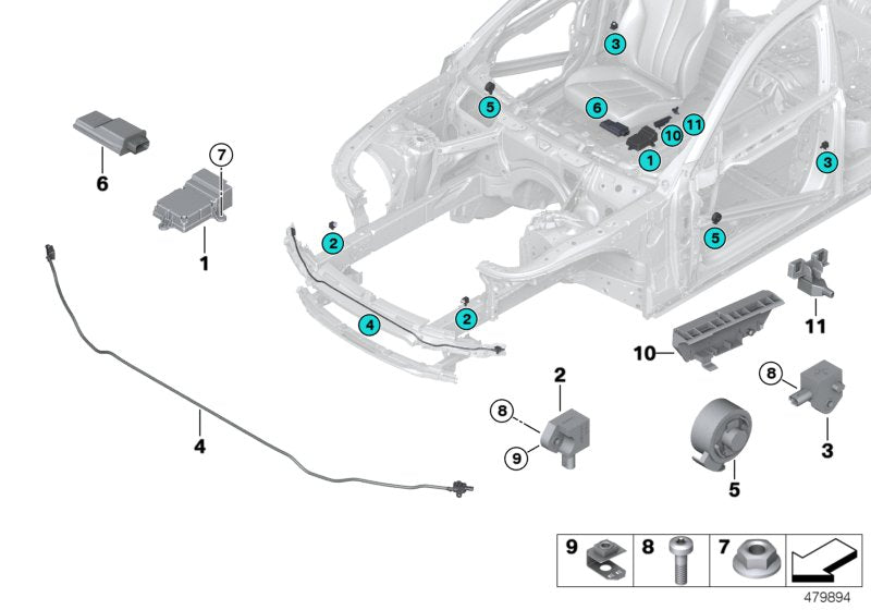 Genuine BMW 65779367455 Sensor Seat (Inc. X3) | ML Performance EU EU Car Parts