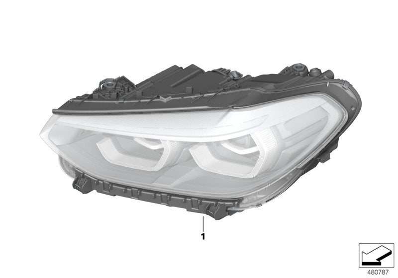 Genuine BMW 63117466123 G02 Headlight, Led, Ahl, Left RHD (Inc. X3 & X4 M40dX) | ML Performance EU EU Car Parts