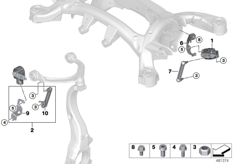 Genuine BMW 37146883038 F15 Right Ride Height Sensor Bracket (Inc. X5 & X6 28iX) | ML Performance EU EU Car Parts