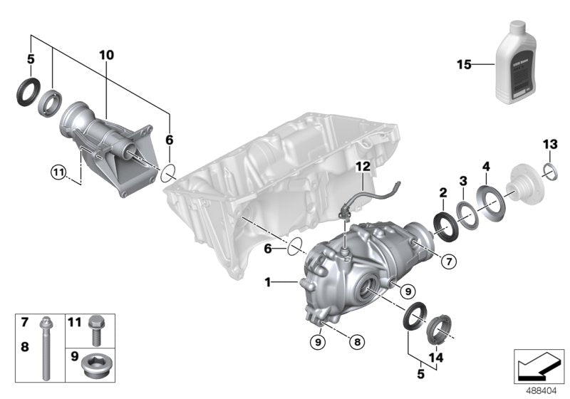 Genuine BMW 31508487444 G07 G02 G01 Final Drive (Front Axle) I=3,231 (Inc. X4 30dX, X3 30iX & X7 M50dX) | ML Performance EU EU Car Parts
