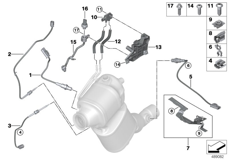 Genuine BMW 13628593852 G14 G02 G31 Oxygen Sensor L=510 (Inc. 320d, 525d & X3 18d) | ML Performance EU EU Car Parts