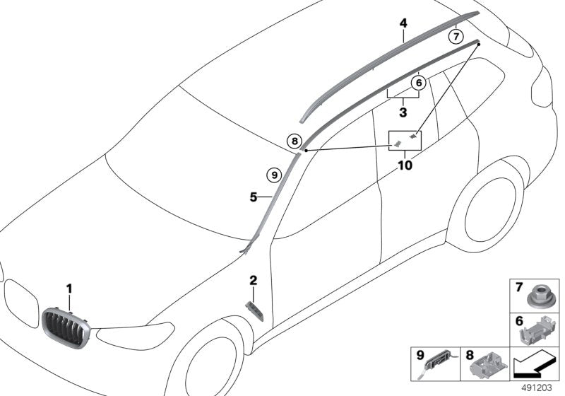 Genuine BMW 51137478600 Clip (Inc. X4) | ML Performance EU EU Car Parts