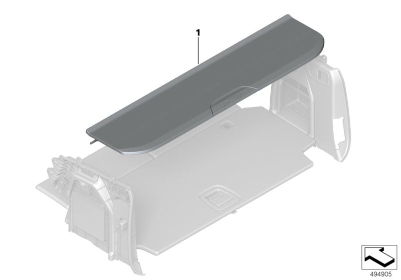 Genuine BMW 51467938167 G07 Rear Window Shelf MOKKA (Inc. X7) | ML Performance EU EU Car Parts