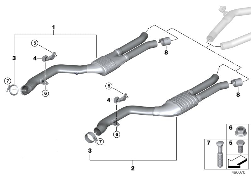 Genuine BMW 18307934417 G29 Front Muffler (Inc. Z4 M40i) | ML Performance EU EU Car Parts