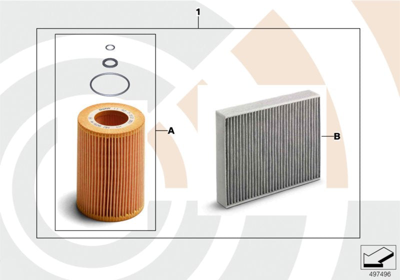 Genuine BMW 88002464049 F20 Inspection Kit I Value Line VALUE LINE (Inc. M135iX, 320iX & Hybrid 3) | ML Performance EU EU Car Parts