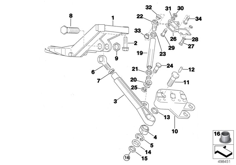 Genuine BMW 31122483146 Wishbone, Right 265mm (Inc. E36 318iS) | ML Performance EU EU Car Parts