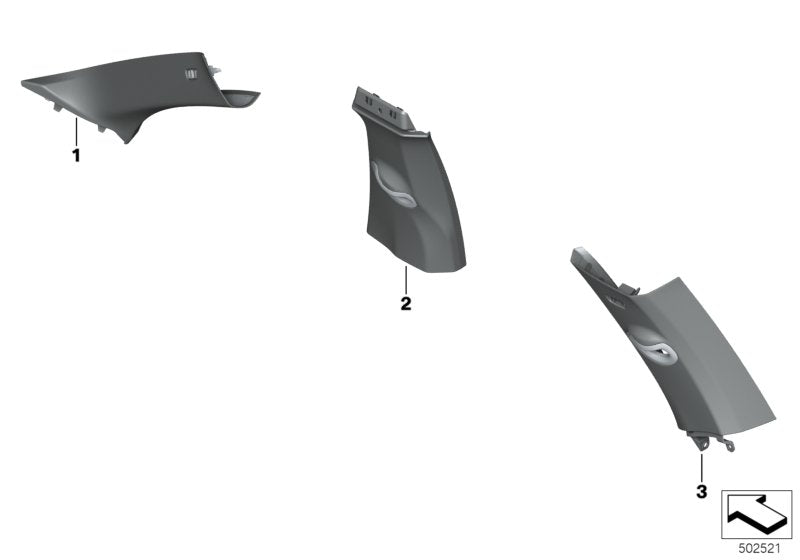 Genuine BMW 51437994293 G06 Trim, A-Pillar, Alcantara, Left NACHTBLAU (Inc. X6) | ML Performance EU EU Car Parts