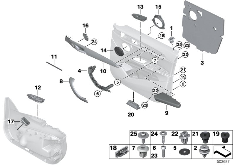Genuine BMW 51417417544 TriCover, Switch Panel, Driver's Side SCHWARZ (Inc. X1) | ML Performance EU EU Car Parts