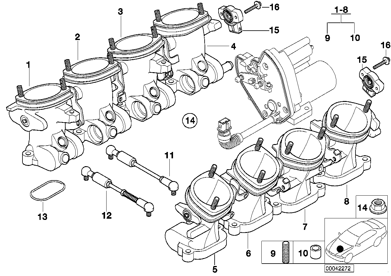 Genuine BMW 13547831595 E39 E52 Throttle Housing Assy (Inc. M5 & Z8) | ML Performance EU EU Car Parts